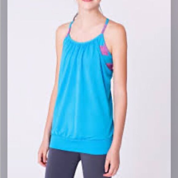 CLEARANCE Iviva Lululemon Double Tank Top Girls 14 - Picture 1 of 7